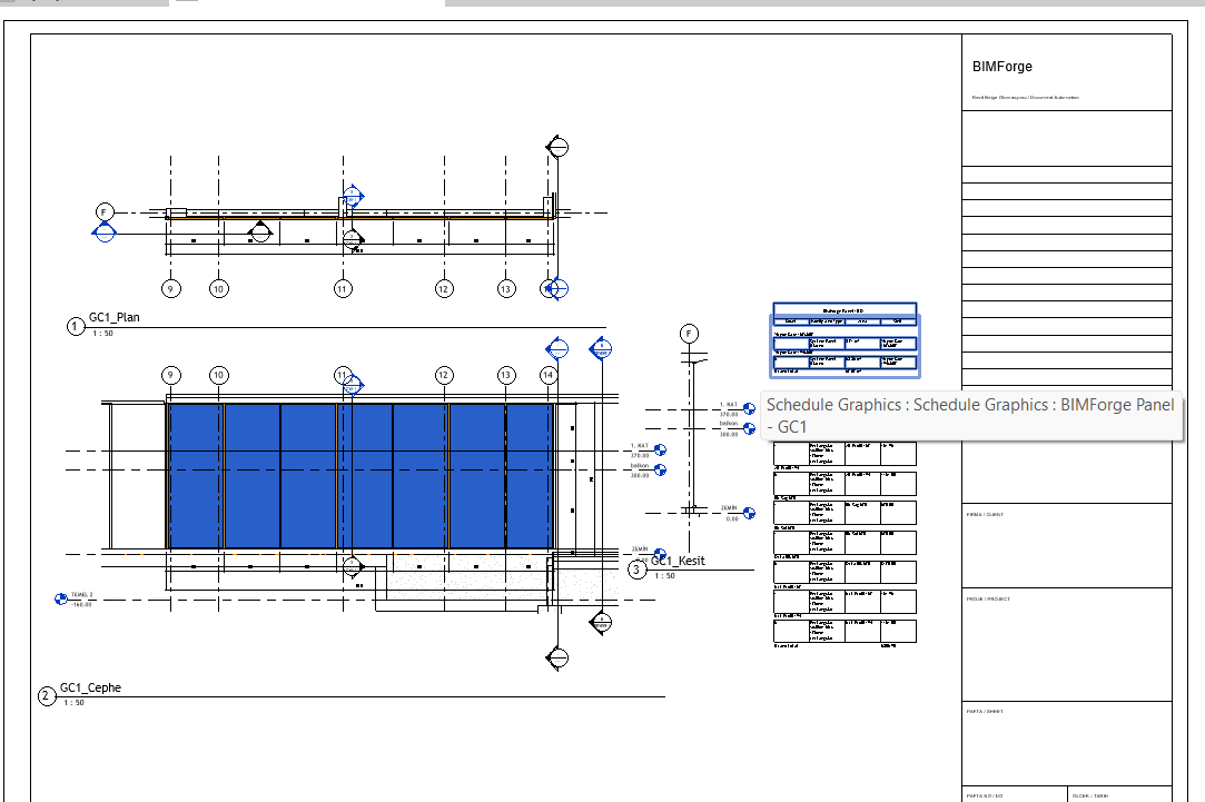 Curtain Wall — Giydirme Cephe — Revit çıktısı